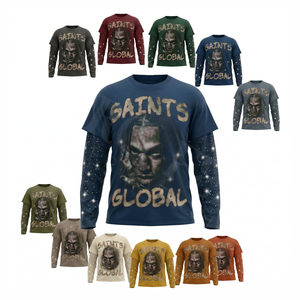 Camiseta Cómoda de Manga Corta con Diseño Gráfico Personalizado, 100% Algodón, Transpirable, Estilo Urbano, Hip Hop, Casual - Product Image 1