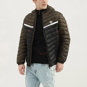 Vestes matelassées d'hiver pour hommes, col montant, logo frontal, écologiques, respirantes, haute qualité, prix bas, service OEM - Product Image 5