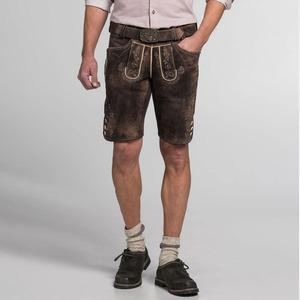 Shorts traditionnels bavarois pour hommes, 100% polyester satiné, imperméables, décontractés et élégants, écologiques, pour l'Oktoberfest allemand - Product Image 2