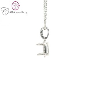 1.00CT เพชรสีขาว/เหลืองทองจี้ทรงเบาะเดี่ยวดีไซน์เรียบง่ายรัศมี AU750 18K - Product Image 2