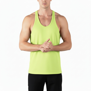 <b>Mens</b> Slim Fit Gym <b>Singlet</b> Sleeveless Tank Top Quick Dry Breathable Fitness Vest Workout Shirt Running Training Sportswear Custom - Product Image 4