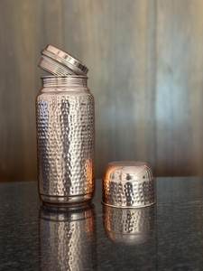 Hammered <b>Copper</b> Water Bottle With <b>Screw</b> Cap Hand Made Vintage Style Portable Home Use Drinkware Best gifts <b>copper</b> water bottle - Product Image 6