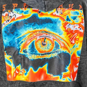 Sweat-shirt à capuche thermique personnalisable en molleton de coton French Terry pour homme, coupe oversize, style streetwear vintage, délavé à l'acide, avec poche - Product Image 2