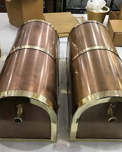 Buzón de Latón Sólido con Acabado Antiguo, Buzón de Latón de Lujo para Exteriores, Buzón de Latón Vintage Hecho a Mano - Product Image 1