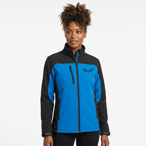 Veste polaire homme bleu et noir à blocs de couleur, col montant, fermeture éclair intégrale, coupe-vent, style sportif, pour l'automne - Product Image 5