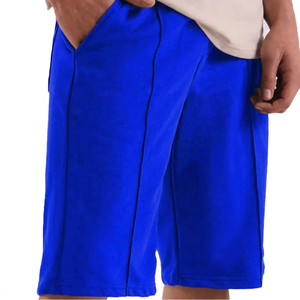 Pantalones Cortos Bermuda de Algodón de Color Sólido para Hombre, Cintura Media Elástica, Ropa Casual con Bolsillos, Tejido Transpirable - Product Image 4