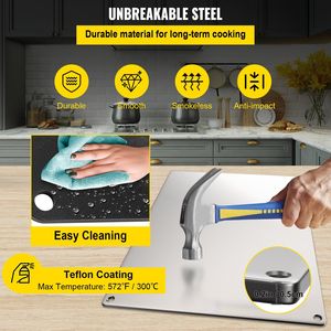 A36 acciaio padella per Pizza in acciaio per uso interno esterno 20x maggiore conducibilità per la cottura alla griglia pane per Pizza forno argento strumenti per Pizza - Product Image 3