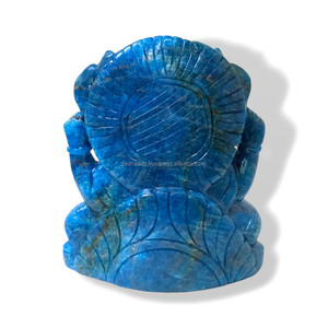 Sculpture de Ganesha en Apatite Naturelle, Pierres Précieuses, Idol, Cristal, Sculpture, Figurine Art Déco, Décoration Maison, Cadeau de Guérison - Product Image 4