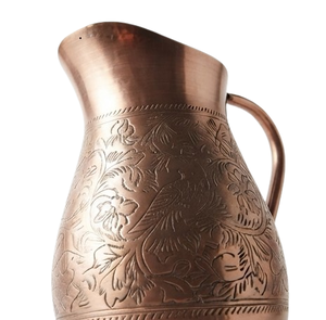 Engraved Design Copper Finished Metallic Pitcher Handmade Durable Metal Water <b>Jug</b> for Wine Juice Milk Pitcher-Party Use - Product Image 4