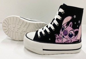 Chaussures personnalisées légères pour enfants, en gros, fabriquées au Vietnam, avec empeigne en maille, superposition en daim, semelle extérieure en caoutchouc et fermeture auto-agrippante - Product Image 2
