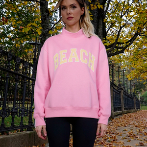 Sweat-shirt à col rond pour femme en coton doublé de velours côtelé avec strass, doux, chaud, respirant, anti-plis, style formel et vintage - Product Image 5