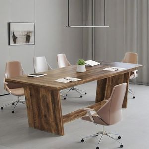 70.87-Inch Executive <b>Solid</b> <b>Wooden</b> Pedestal Large Home Office Industrial Wood Study Writing Table Computer <b>Desk</b> for Home Office - Product Image 6