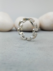 D'VINS JEWELS Trendy Shape Engagement Wedding Ring Lab Grown Brilliant Cut Filled Color D White <b>Silver</b> Rose Gold for Certified - Product Image 4