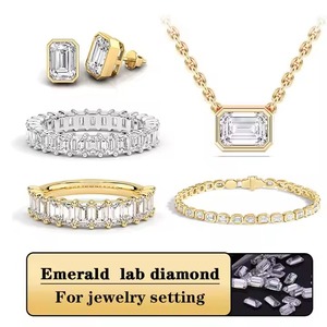 Diamantes Sueltos Cultivados en Laboratorio, Corte Radiante Esmeralda, Melee 2x4mm 4x6mm, Certificados por IGI para Joyería Fina, Hechos en India - Product Image 4