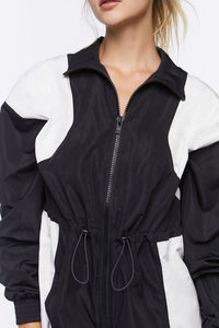 2026 Trending <b>Women</b> Color Block Windbreaker Jumpsuit Streetwear One Piece <b>Tracksuit</b> Casual Zip Up Windproof Outdoor Sports Set - Product Image 5