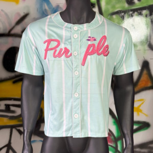 Maillot de baseball personnalisé haut de gamme à manches courtes avec boutons sur le devant, chemise de sport d'équipe respirante et légère, vêtements de sport en gros - Product Image 1