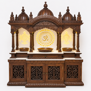 Unique Design BAPS Swaminarayan Wooden Temple Manufacturer Heavy Carved Wooden <b>Mandirs</b> Buy Solid Wood Hand Carved Pooja Ghar USA - Product Image 6