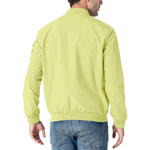 Chaqueta Bomber Casual para Hombre, Cuello Alto, Cierre de Cremallera, Cortavientos, Color Sólido, Transpirable, de Poliéster, para Primavera - Product Image 2
