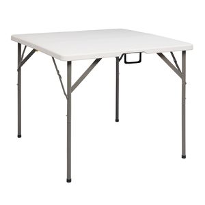 Tavolo Pieghevole Quadrato in Polietilene Soffiato 34" X 34" Facile da Montare - Product Image 1