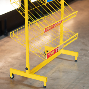 Metal Wire <b>Basket</b> Jewelry <b>Display</b> Rack for Retail Stores Freestanding Grid Shelf - Product Image 4