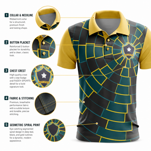 Camiseta Polo Deportiva Sublimada Personalizada para Hombre, de Secado Rápido, Transpirable, para Golf, Informal, Diseño de Jersey de Equipo, Manga Corta - Product Image 5