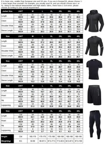 Ensemble de vêtements de sport pour hommes, t-shirt de compression, short, taille plus, entraînement, fitness, course à pied, gym - Product Image 5