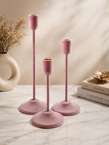 Juego de 3 Portavelas Cónicos de Hierro sin Llama, Modernos y Decorativos para el Hogar, Decoración de Pascua y Navidad - Product Image 3