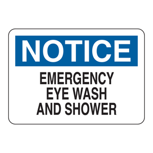Señal de Emergencia de Alto Contraste Brady para Lavaojos y Ducha de Emergencia, 7 x 10 Pulgadas, Montaje en Pared para Laboratorios - Product Image 1