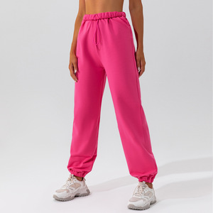 Pantalones Deportivos Anchos para Mujer, Mezcla de Algodón Suave, Estilo Jogger Relajado, Pantalones Casuales para Deporte, Cómodos para Uso Diario - Product Image 1