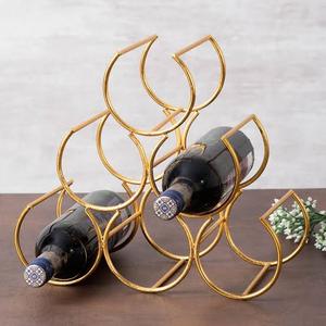 Support élégant pour bouteilles de vin en métal, pour les amateurs de vin, forme et taille personnalisées, utilisation pour la maison, l'hôtel, le bar, prix de gros - Product Image 6