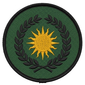 Parche Masónico de Corona de Laurel con Sol, Bordado en Verde y Dorado, Insignia Redonda para la Sociedad Fraternal, Simbolismo, Uniforme, Regalo - Product Image 2