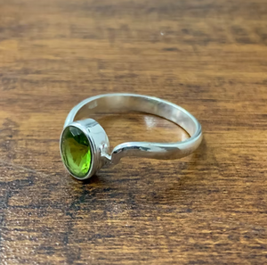 Dainty 1.9 Grams Peridot Gemstone <b>Ring</b> 925 Sterling <b>Silver</b> Bezel Setting Jewelry Everyday Wear for <b>Men</b> & Women - Product Image 3