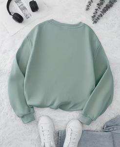 Women's Premium Polyester/Cotton <b>Blend</b> Fleece Sweatshirt-Comfortable & Stylish Waterproof & Windproof for Winter Season - Product Image 5