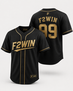 F2WIN เสื้อเบสบอลชายลายทางแขนสั้นเอวยางยืดระบายอากาศแห้งเร็วโพลีเอสเตอร์ 100% ชุดกีฬาขนาดผู้ใหญ่ - Product Image 3
