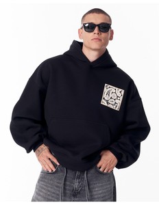 Sweat à capuche de haute qualité 100% coton, style streetwear, anti-rétrécissement, pour hommes, en vente à bas prix - Product Image 1