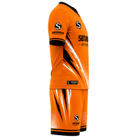 Ensemble de vêtements de sport unisexe de haute qualité personnalisé, taille plus, séchage rapide, respirant, col en V, 100% polyester, uniforme de football