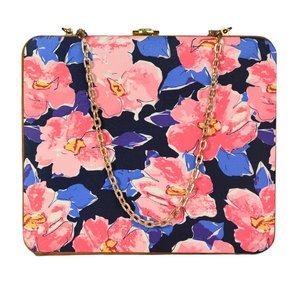 Pink Floral Print Clutch Bag for Women and Travel Use - Product Image 1