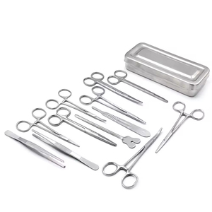 13 PCS Basic Minor Surgery Surgical Instruments Set Stainless Steel Manual Scissors Forceps Needle Holders CE - Product Image 1