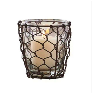 Elegante Portavelas de Hierro y Vidrio con Acabado Negro para Decoración de Mesa en Hogar, Navidad y Bodas - Product Image 4