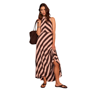 Vestido maxi informal con estampado floral para mujer, vestido con cuello cuadrado y aberturas - Product Image 1