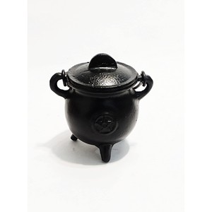 Support de bougie en fonte noire avec couvercle - Décoration gothique en gros - Product Image 1