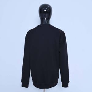 Custom printed graphic <b>black</b> sweatshirt oversized streetwear crewneck pullover high quality cotton <b>fleece</b> apparel wholesale - Product Image 6
