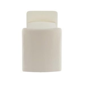 Pouf Rettangolare Beige in Tessuto Effetto Zampa di Gatto, Comodo Sgabello per Camera da Letto e Uso Domestico - Product Image 6