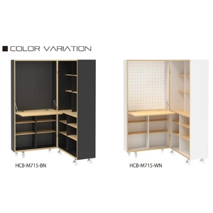 Escritorio Plegable para Manualidades MODELLO, Hecho en Japón, Estación de Trabajo Multifuncional, Almacenamiento Compacto, Panel de Madera con Base de Melamina - Product Image 4