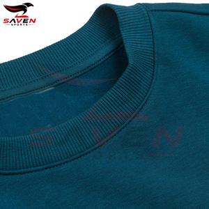 Sweat-shirt à col rond personnalisé OEM pour homme, en molleton épais, coton lourd, épaules tombantes, uni, coupe oversize - Product Image 6