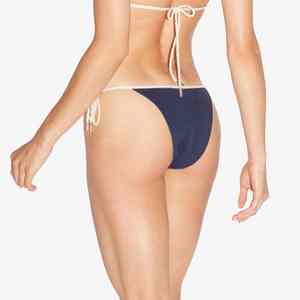 Bikini de Playa para Mujer con Acabado Satinado, Suavidad, Glamour de Alta Sociedad, Lujo junto a la Piscina, Detalles Drapeados, Atuendo Elegante - Product Image 3
