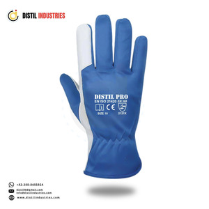 ถุงมือหนังแพะนิรภัย Distil Industries 8 ออนซ์ แบบเรียบ กันลื่น ปลายแขนตรง สำหรับงานทั่วไป ป้องกันแรงกระแทก - Product Image 2