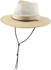 Sombrero Panamá de Paja con Malla para Hombre, Elegante, de Ala Ancha, para Verano, Playa y Aire Libre, Protección Solar, Venta al por Mayor - Product Image 3