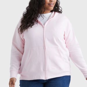 Sudadera con capucha de forro polar para hombre, talla grande, con cremallera completa, informal, con bolsillos, logotipo personalizado, ODM, primavera, venta al por mayor, oversize - Product Image 2