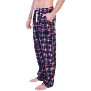 Pantalon de pyjama en polaire confortable pour homme, taille plus, chaud, respirant, en flanelle douce avec motif à carreaux en plusieurs couleurs - Product Image 3
